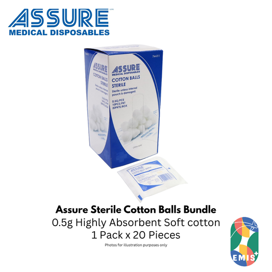 ASSURE Cotton Ball Sterile 0.5G Bundle of 20 - view 1