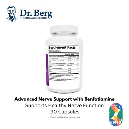 Dr Berg Advanced Nerve Support with Benfotiamine - 90 Capsules for Healthy Nerves – Buy in Singapore | EMIS+ Medical Supplies