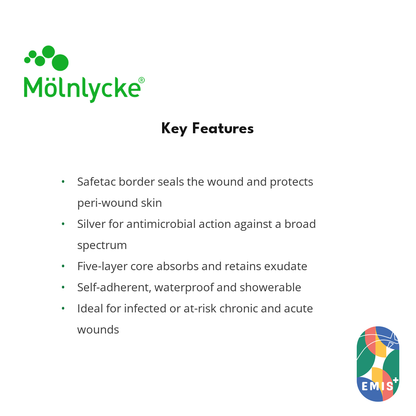 Mepilex Border Ag Antimicrobial Foam Dressing