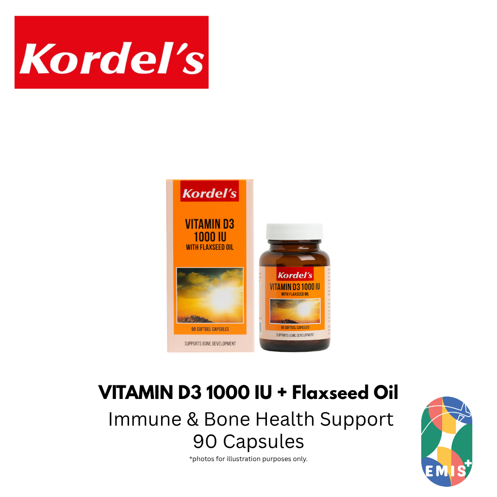 KORDEL'S VITAMIN D3 1000 IU WITH FLAXSEED OIL — Health Supplement available at EMIS+ Singapore (emis.asia)