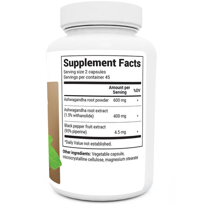 Dr. Berg Ashwagandha with BioPerine: Max Stress Relief (90 Veggie Capsules)