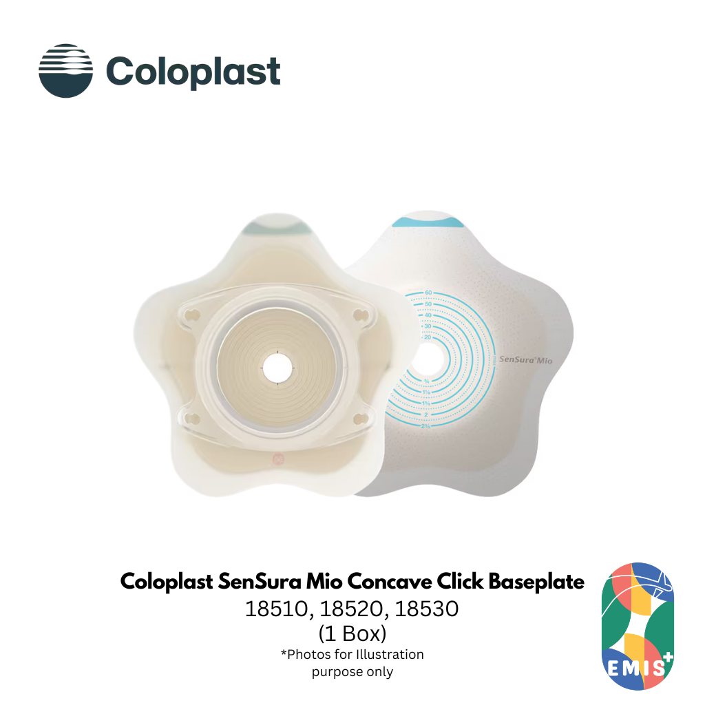 Coloplast SenSura Mio Concave Click Baseplate – Curved Star Shaped Design for Hernias, Bulges & Curves | Models 18510, 18520,