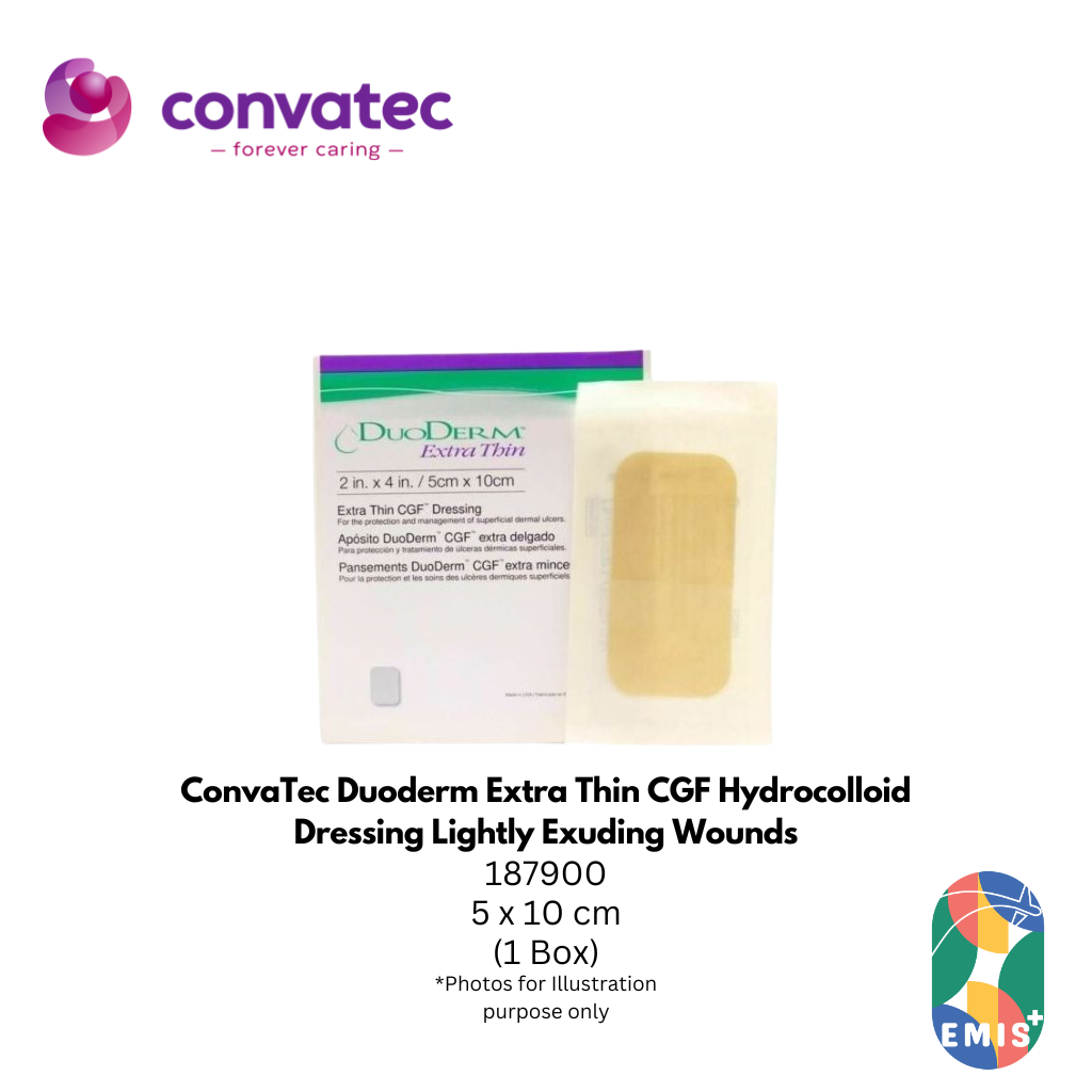 ConvaTec Duoderm Extra Thin CGF Hydrocolloid Dressing Lightly Exuding Wounds