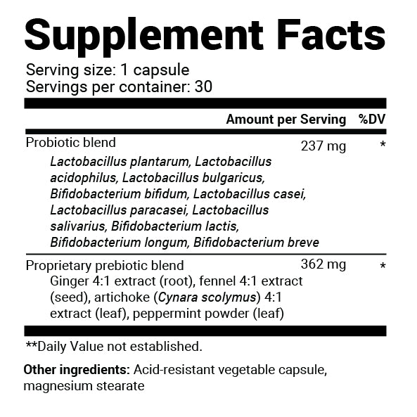 Dr. Berg Probiotics with Prebiotic Blend - Max Strength 60 Billion CFU - 30 Capsules