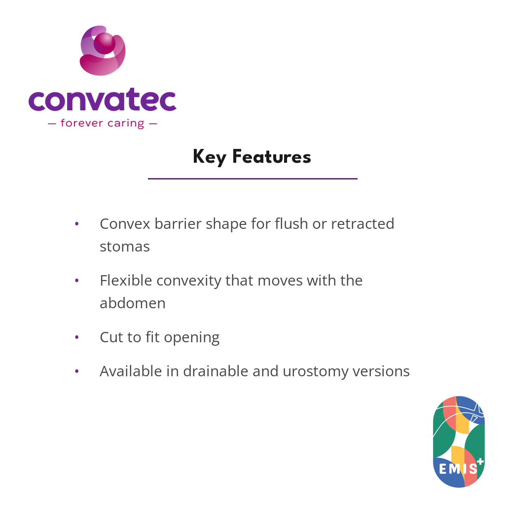 ConvaTec Esteem+ Flex Convex One Piece Pouch, Cut to Fit key features
