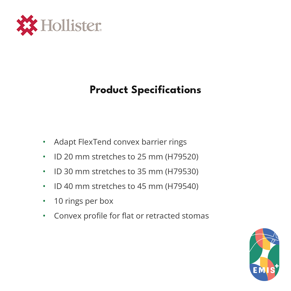 Hollister Adapt FlexTend Convex Barrier Rings, Box of 10 — EMIS+ Singapore