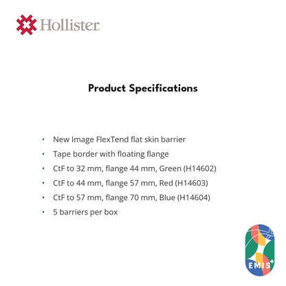 Hollister New Image FlexTend Flat Skin Barrier, Cut-to-Fit, Box of 5 — EMIS+ Singapore