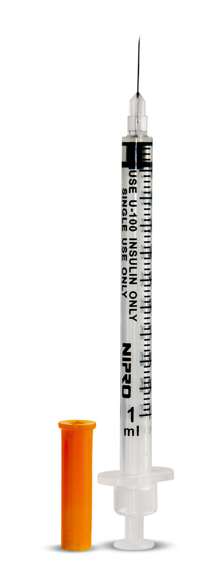 Nipro Insulin Syringe – U-100, Fixed Needle, Sterile (0.3ml / 0.5ml / 1ml) – Nipro medical device available at EMIS+ Singapore