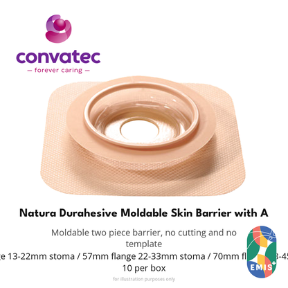 ConvaTec Natura Durahesive Moldable Skin Barrier with Accordion Flange
