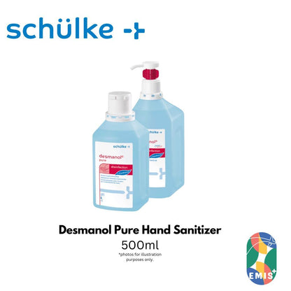 Schülke Desmanol Pure Hand Sanitizer – 500ml Alcohol Hand Disinfectant | 85% Ethanol | Medical Grade Hygiene for Healthcare &