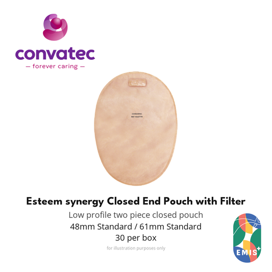 ConvaTec Esteem synergy Closed End Pouch with Filter, Opaque